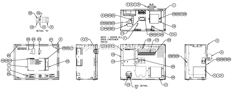 Generac QT06030ANSN (4910691 - 4933758)(2007) 60kw 3.0 120/240 1p Ng Stl -12-26 Generator - Liquid Cooled R-200 3600 Rom Dutatec Diagram