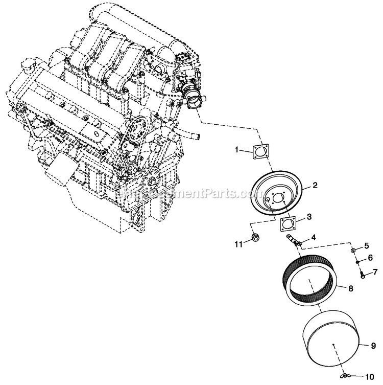 Generac QT06030GNAN (4946811)(2008) Obs60kw 3.0 120/208 3p Ng Alum -01-25 Generator Ev Air Cleaner C4 Diagram