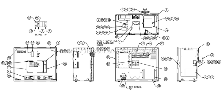 Generac QT06030GNAN (4946811)(2008) Obs60kw 3.0 120/208 3p Ng Alum -01-25 Generator R-200 3600 Rpm Duratec Diagram