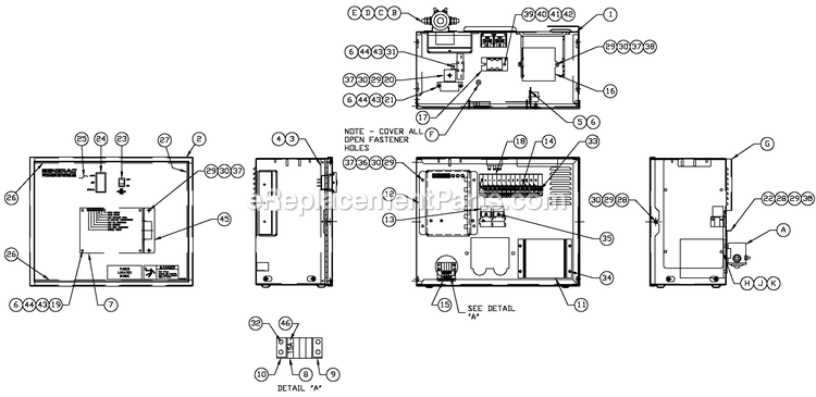 Generac QT07039ANSN (4235938 - 4236013)(2005) 70kw 3.9 120/240 1p Ng Stl -08-23 Generator - Liquid Cooled R-100 3600 Rpm 3.0l/3.9l Diagram