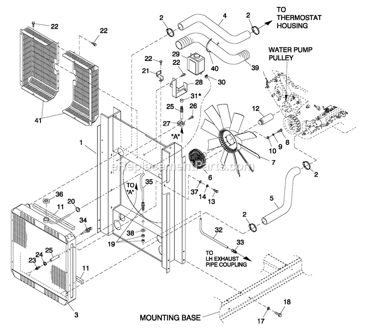 Generac QT07068ANANA (4689545 - 4689546)(2007) Obs 6.8 120/240 1p Ng Al Bh10 -01-12 Generator - Liquid Cooled Cooling System 5.4l/6.8l O/S C3 Diagram