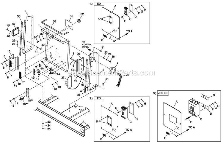 Generac QT07068ANANA (4689545 - 4689546)(2007) Obs 6.8 120/240 1p Ng Al Bh10 -01-12 Generator - Liquid Cooled Cpl C3 H Control Diagram