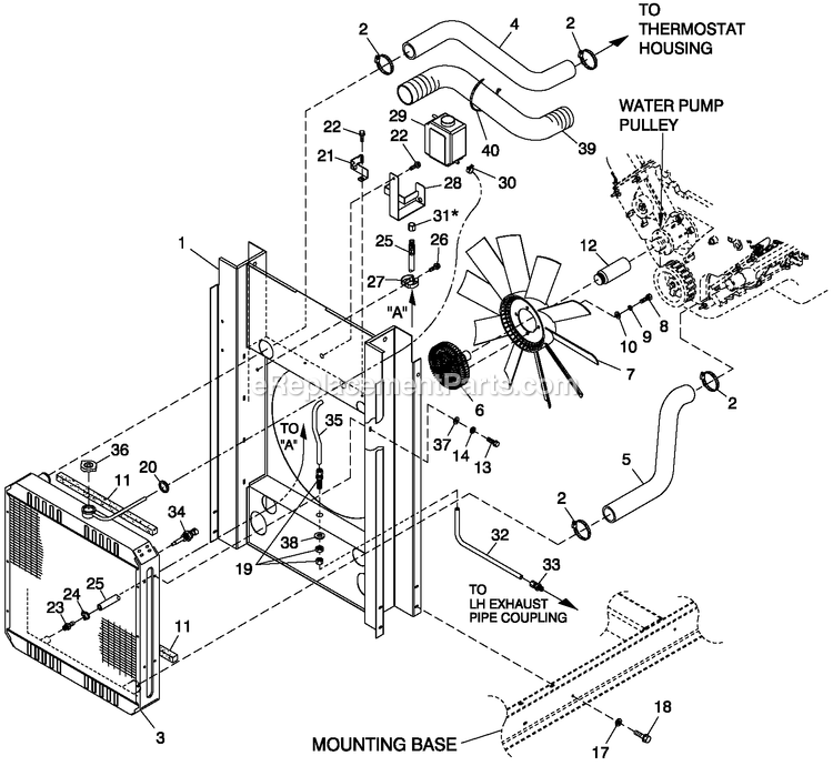 Generac QT07068ANANA (5217447)(2008) Obs 6.8 120/240 1p Ng Al Bh10 -11-19 Generator - Liquid Cooled Cooling System 5.4l/6.8l O/S C3 Diagram