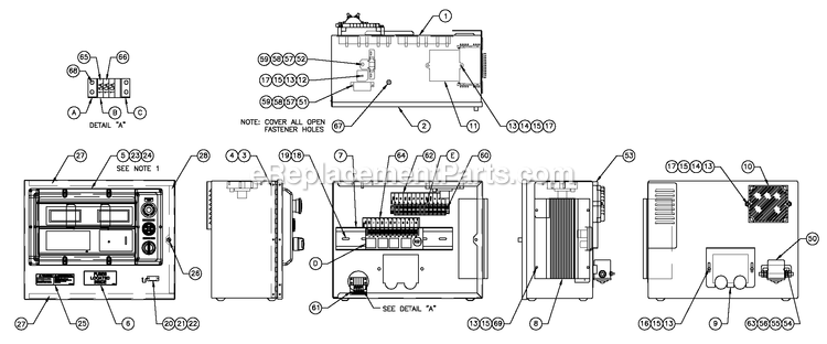 Generac QT07068AVSNA (5266688 - 5266689)(2009) Obs 6.8 120/240 1p Vp Stlbh10 -01-29 Generator - Liquid Cooled Battery Charger H-Panel 10a 12v Diagram