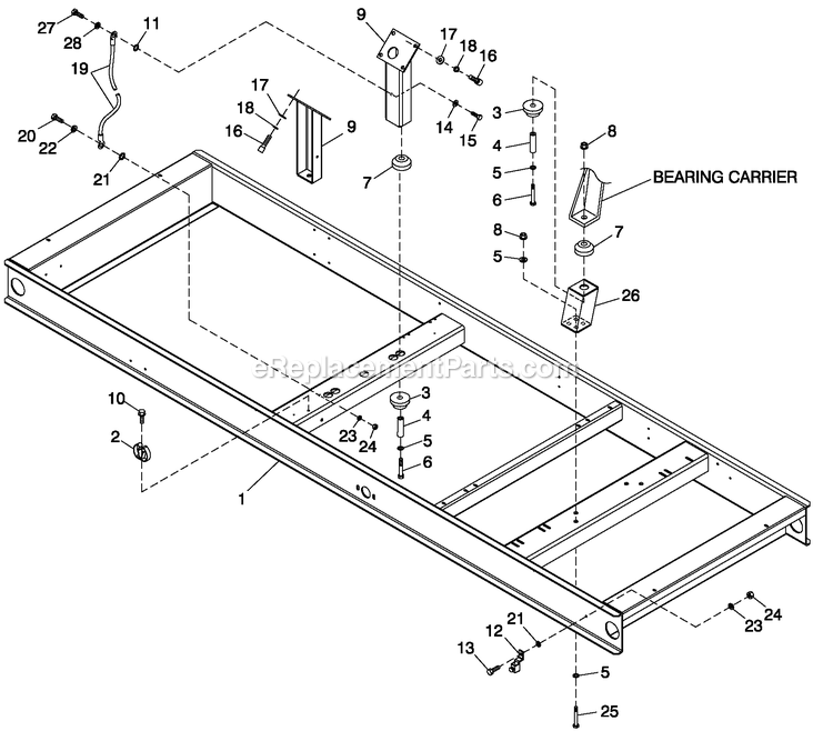 Generac QT08054AVSNA (5822684)(2010) Obs 5.4 120/240 1p Vp Stlbh10 -03-11 Generator - Liquid Cooled Ev Mounting Base Diagram