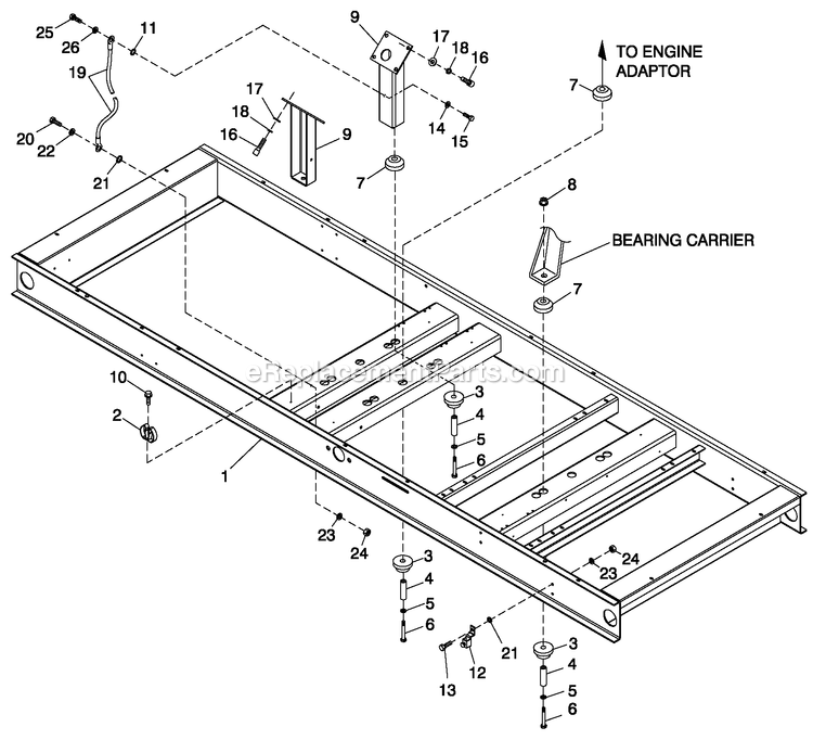 Generac QT10054GNSN (4821901)(2007) 100kw 5.4 120/208 3p Ng Stl -05-14 Generator Ev Mtg Base 5.4l C5 Diagram