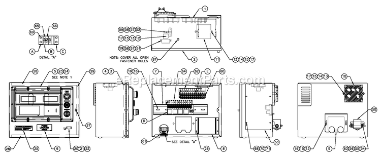 Generac QT13068ANSY (5466536)(2009) Obs 130kw 6.8 120/240 1p Ng St -05-27 Generator - Liquid Cooled H Panel 2a Battery Charger Diagram