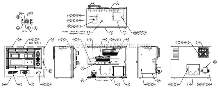 Generac QT15068ANSN (4913906)(2007) Obs 150kw 6.8 120/240 1p Ng St -11-19 Generator - Liquid Cooled H Panel 2a Battery Charger Diagram