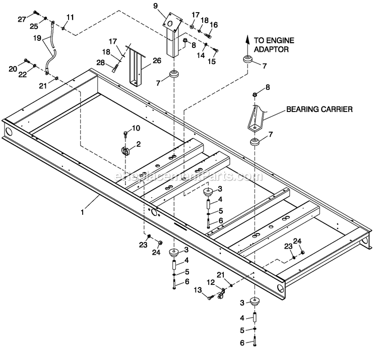 Generac QT15068KNNYA (5749071)(2010) Obs W6.8 277/480 3p Ng O/S Epa -01-05 Generator Mounting Base 6.8l 150kw Diagram