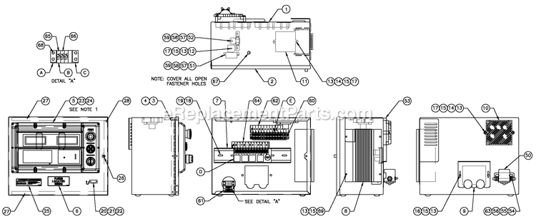 Generac QT15068KNNYA (5749071)(2010) Obs W6.8 277/480 3p Ng O/S Epa -01-05 Generator Battery Charger H-Panel 10a12v Diagram