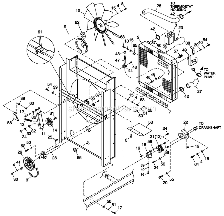 Generac QT15068LVSNA (5601044)(2009) 150kw6.8 600v 3p Lpv Stlbh10 -08-10 Generator C5 Colling System Fan Drive Diagram