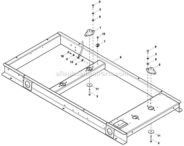 Generac RD02023GDAS (50035579)(2015) 20kw D2.3l 120/208 3ph Sw Tnk -12-02 Generator Ev Mounting Base D2.3l Std Diagram