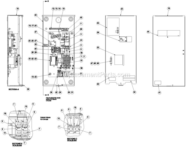 Generac RTSY150A3S (8144977 - 8145036)(2013) Trans Sw 150a 120/240 1p 3r Se -05-02 Generator Ev 150a Service Entrance Sie Diagram