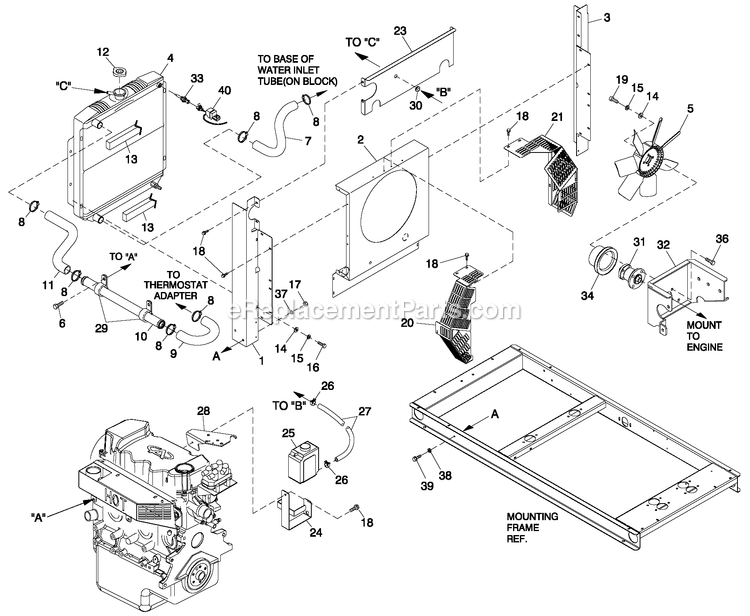 Generac ST03016ANSN (4996479 - 5011539)(2008) Obs 30kw 1.6 120/240 1p Ng St -05-21 Generator - Liquid Cooled Cooling System 1.6l C1 Diagram