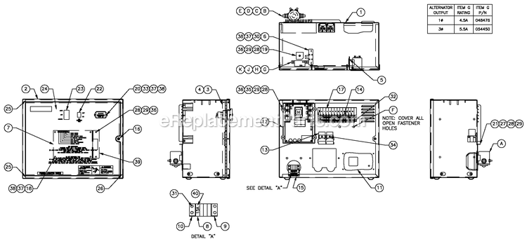 Generac ST03016ANSN (5692952 - 5827519)(2010) Obs 30kw 1.6 120/240 1p Ng St -03-22 Generator - Liquid Cooled R-200a 3600 Rpm G1.6l G11 Diagram