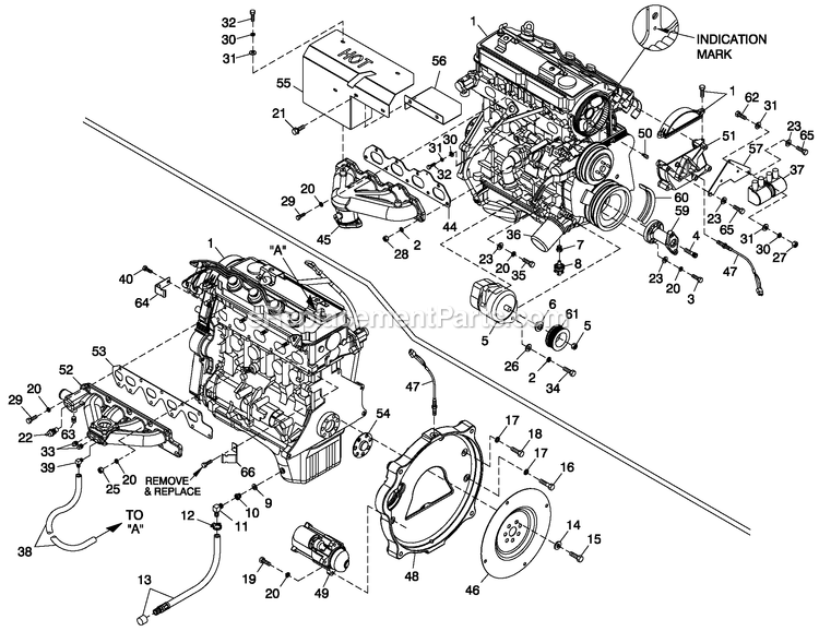 Generac ST04524ANSN (5309522 - 5340787)(2009) Obs 45kw 2.4 120/240 1p Ng Stl -03-09 Generator - Liquid Cooled Engine Common Parts 2.4l G2 Diagram