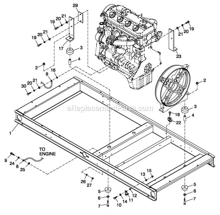 Generac ST06024ANSN (5730869 - 5740331)(2009) Obs 60kw 2.4 120/240 1p Ng St -12-18 Generator - Liquid Cooled Mounting Base 2.4l G2 Diagram