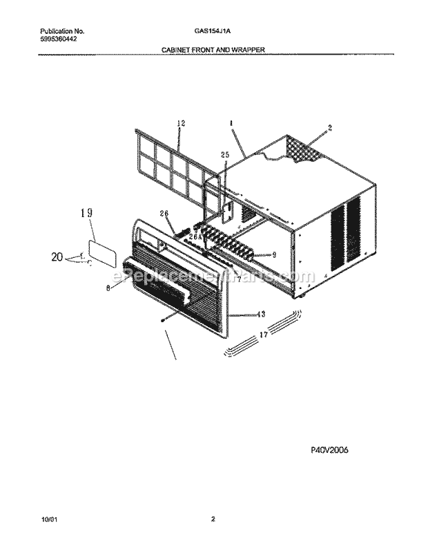 Gibson Air Conditioner | GAS154J1A1 | eReplacementParts.com