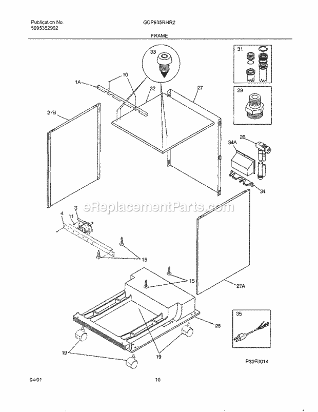 Gibson GDP635RHR2 Gibson/Dishwasher Frame Diagram