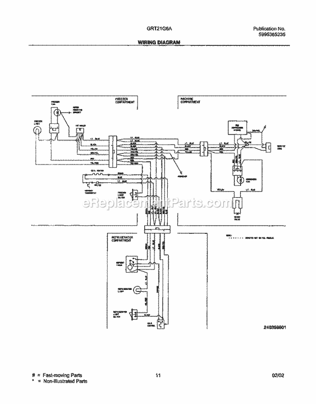 Gibson GRT21G6AW3 Top Freezer Top-Mount Refrigerator Page F Diagram