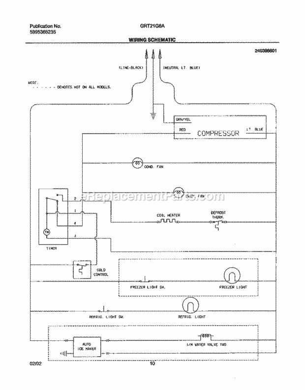 Gibson GRT21G6AW3 Top Freezer Top-Mount Refrigerator Page G Diagram