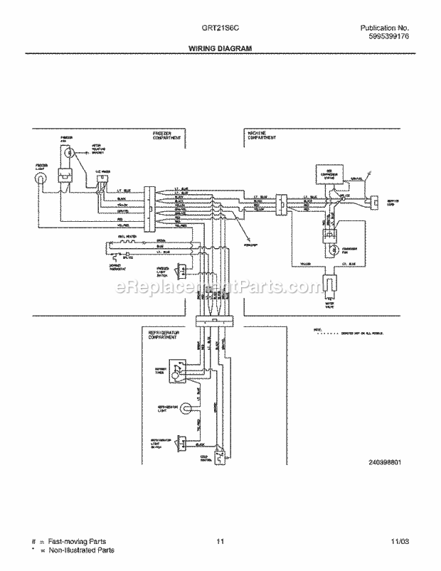 Gibson GRT21S6CQ1 Top Freezer Refrigerator Page F Diagram