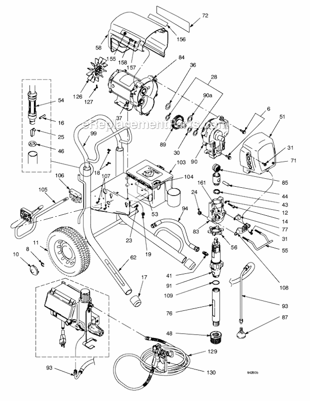 Graco 1095 Ultra Max II Airless Paint Sprayer Page B Diagram