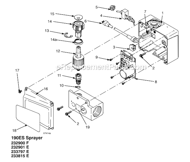 Graco 233797 190ES 3000 Psi Maximum Working Pressure 190Es_Sprayer_233797_ABCD Diagram