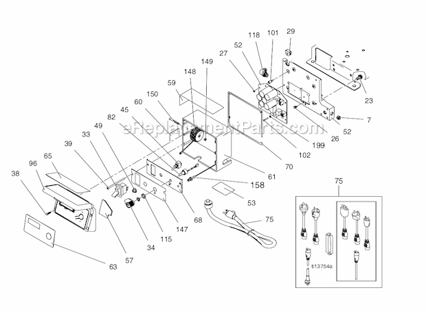 Graco 258723 (Hi-Boy) Ultra Max II Electric 795 Airless Sprayer Control Box Diagram