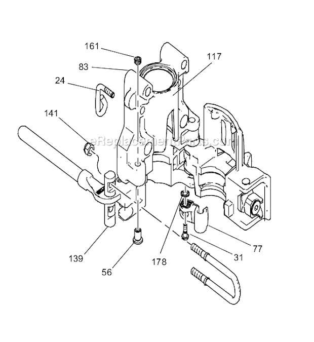 Graco 258723 (Hi-Boy) Ultra Max II Electric 795 Airless Sprayer Bearing Housing Diagram