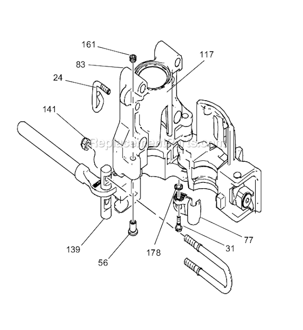 Graco 258877 (Hi-Boy) Ultra Max II Electric 695 Airless Sprayer Bearing Housing Diagram