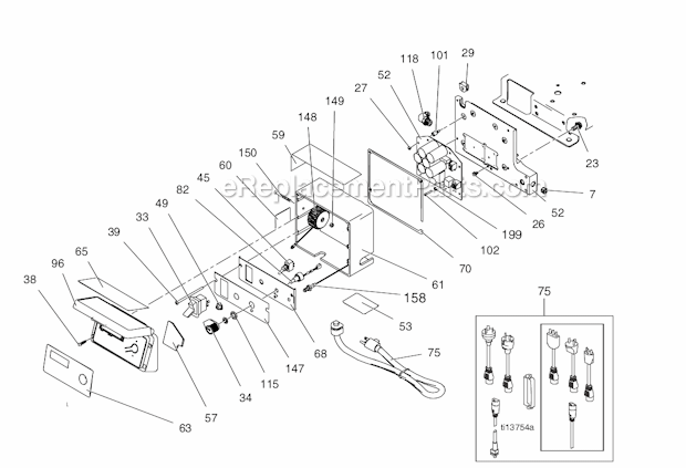 Graco 258878 (Quik Reel) Ultra Max II Electric 795 Airless Sprayer Control Box Diagram