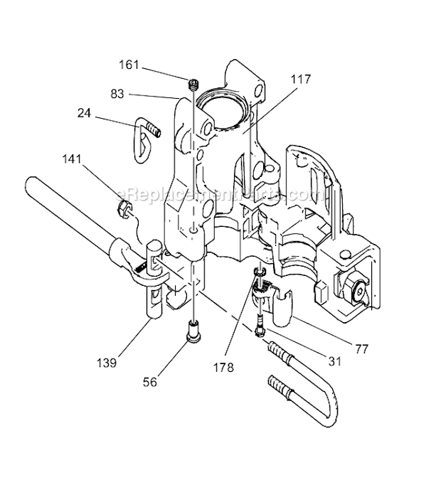 Graco 795 (826129) Ultimate Max II Electric Hi-Boy Airless Sprayer Bearing Housing Diagram