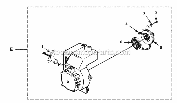 Homelite AP125 (UT-01704-G) Pump Starter Diagram