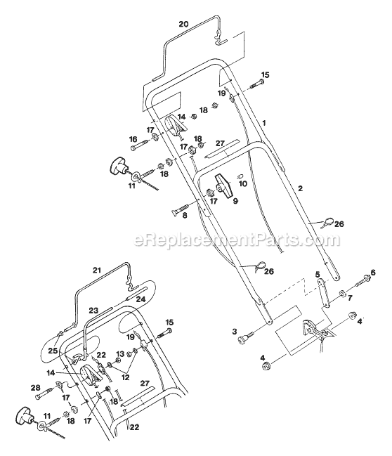 Homelite HCM20-5 (UT-30524-A) Mower Page B Diagram