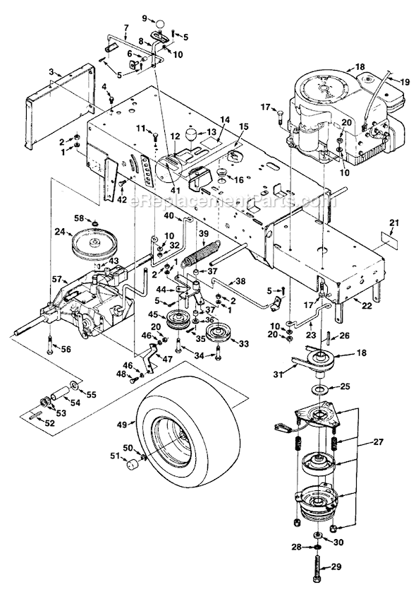 Homelite LT10 (UT-33012) Lawn Tractor Page C Diagram