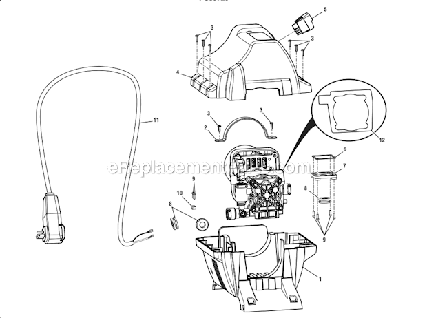 Homelite PS80720 Electric Pressure Washer Page B Diagram