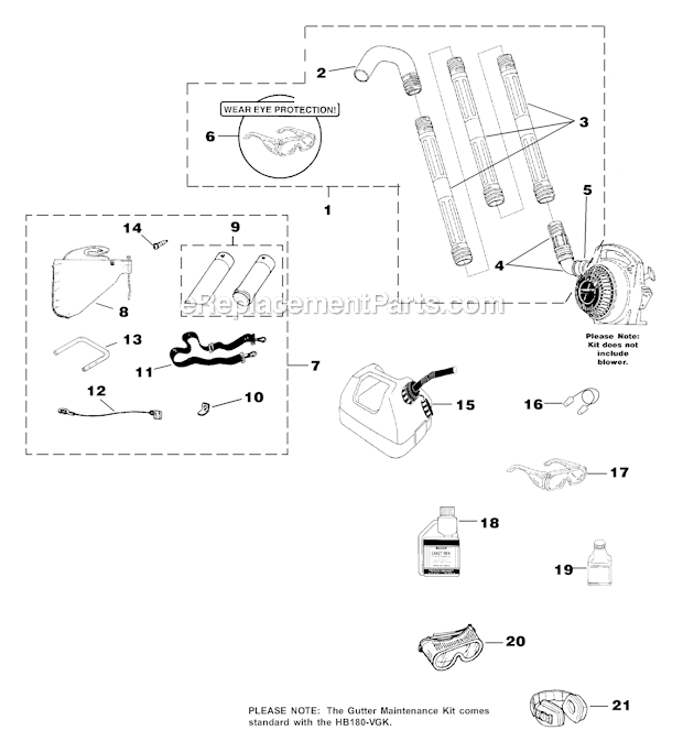 Homelite UT-08024-B Leaf Blower Tubes_-_Accessories Diagram