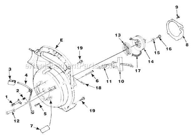 Homelite UT-08026-B BX90 Blower Starter Diagram