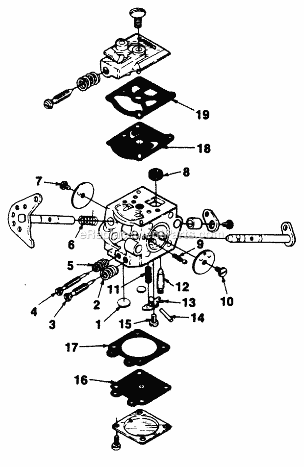 Homelite UT-10628 240 Chain Saw Walbro_Carburetor Diagram