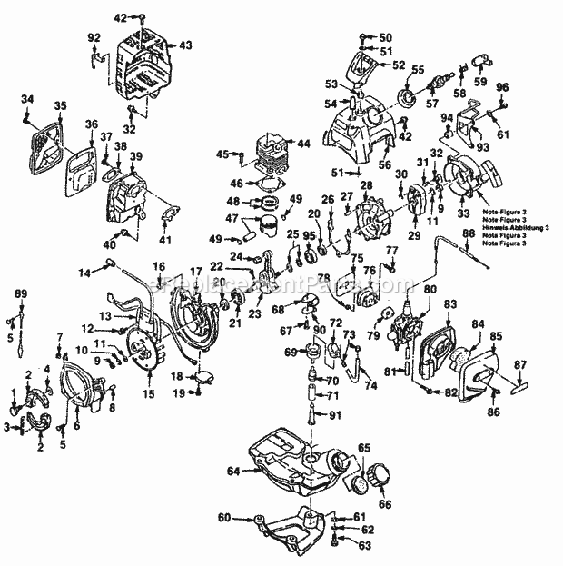 Homelite UT-18002-A HK33 String Trimmer Engine_And_Peripherals Diagram