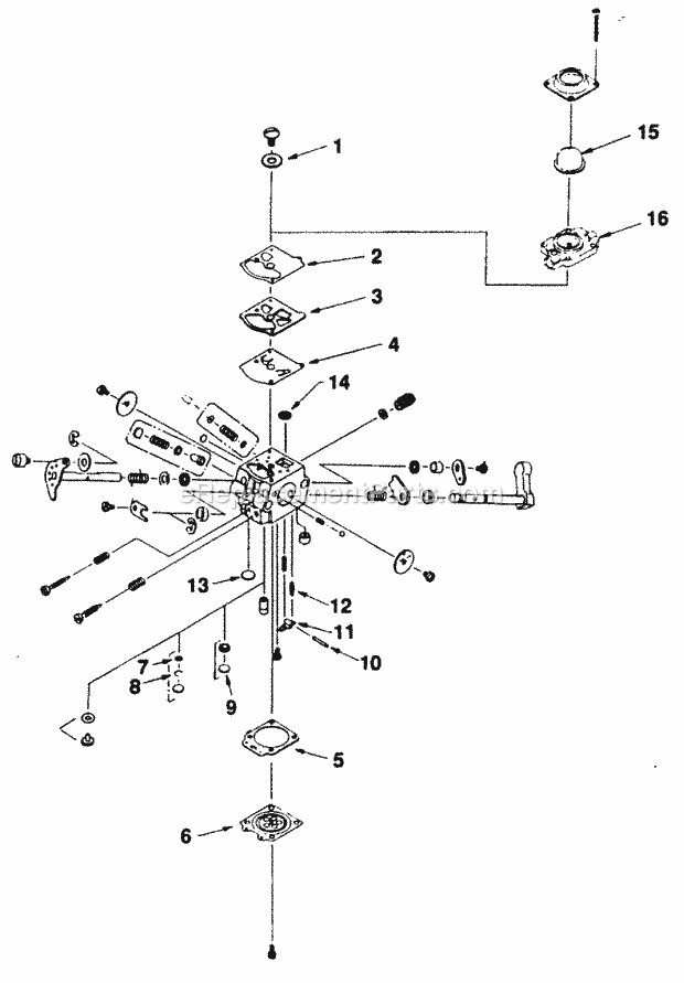 Homelite UT-20594-1A ST275 String Trimmer Walbro_Carburetor Diagram