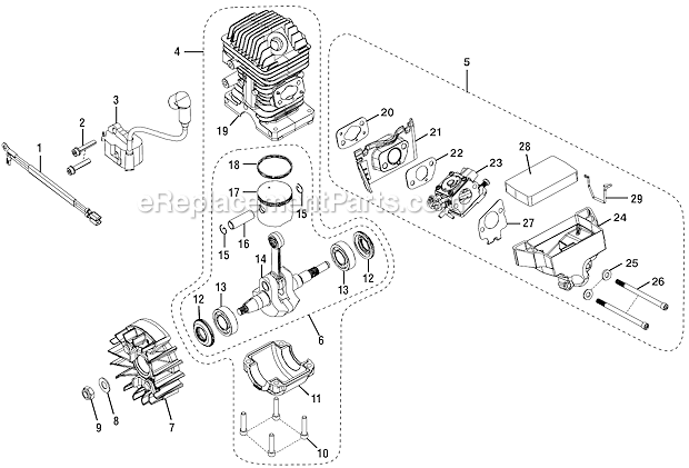 Homelite UT10918 18 Inch 42cc Chainsaw Page D Diagram