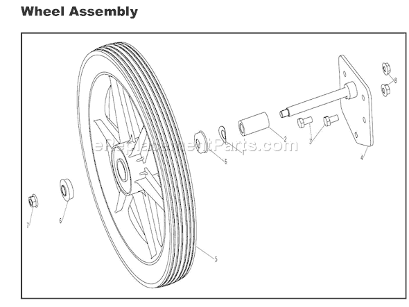 Homelite UT13144 4-Cycle High-Wheel Field Trimmer Page F Diagram