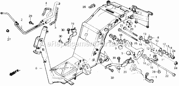 Honda CH250 (1987) Scooter Frame Diagram