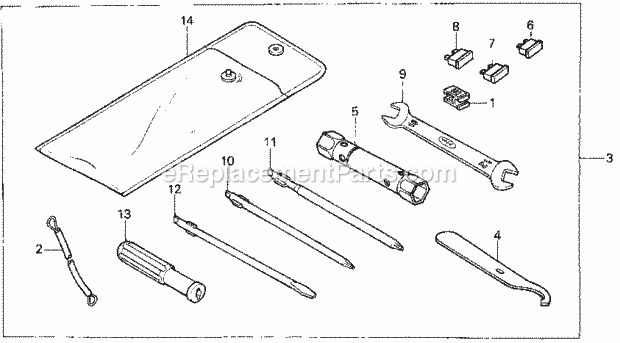 Honda CN250 (1994) Scooter Tools Diagram