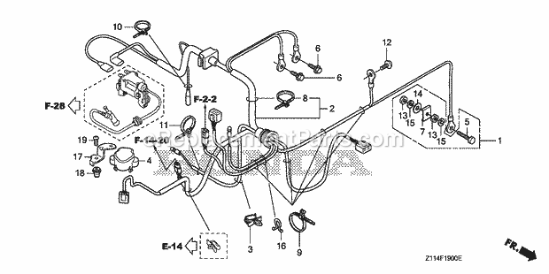 Honda EB5000I (Type A)(VIN# GC05-3600001-9999999) Generator Engine Wire Harness (Eb5000i/Eb7000i) Diagram