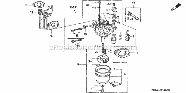 Honda EG2500XK1 (Type A/A)(VIN# GC02-2000001-5984124) Generator Page I Diagram