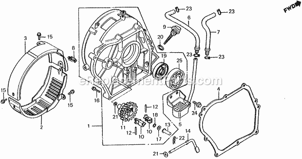 Honda EM1600 (Type A)(VIN# GE200-1000001-9999999) Generator Page E Diagram
