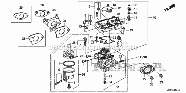 Honda EM4000SX (Type AT)(VIN# GCBHT-1000001-9999999) Generator Carburetor (2) Diagram